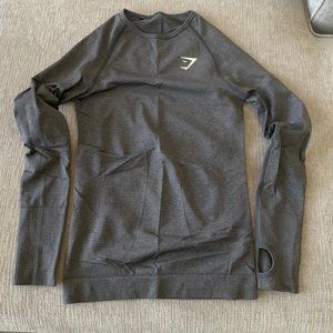 Gymshark Vital Seamless Black Marl Long Sleeve